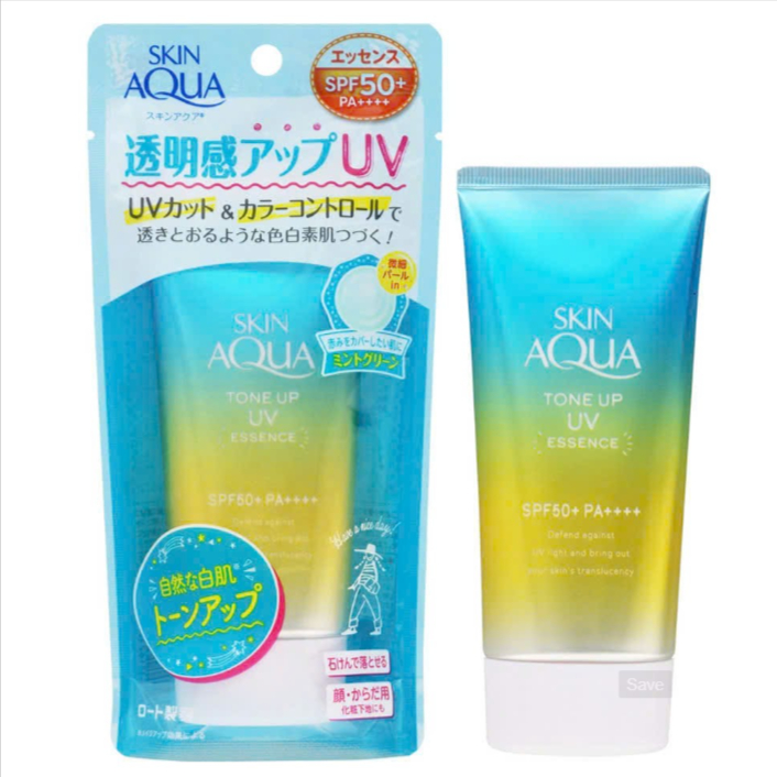 Kem chống nắng Skin Aqua lên tone trắng sáng Tone up UV SPF 50+ PA++++ 80gr hàng Nhật [CHÍNH HÃNG]