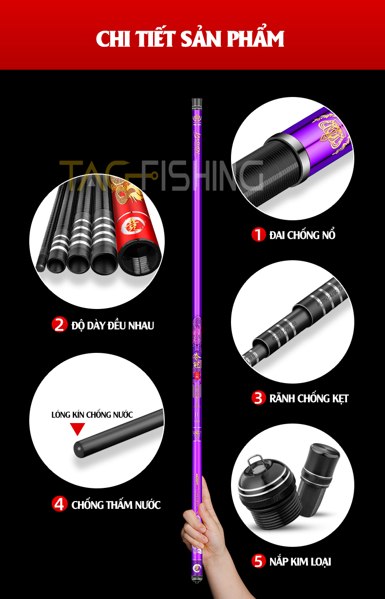 Cần Tay Guide Bashen Thắng Lợi Tím 4H