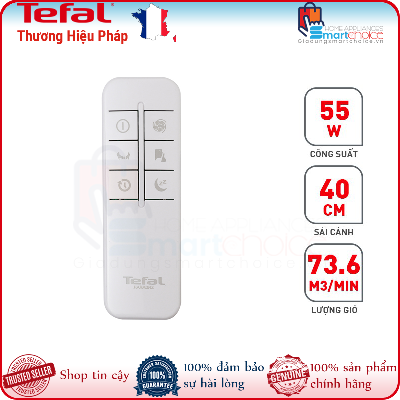 Quạt treo Tefal - VF3639-71 - nâu