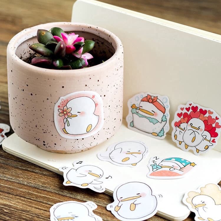 Hộp 45 sticker vịt con dễ thương Canarystore54