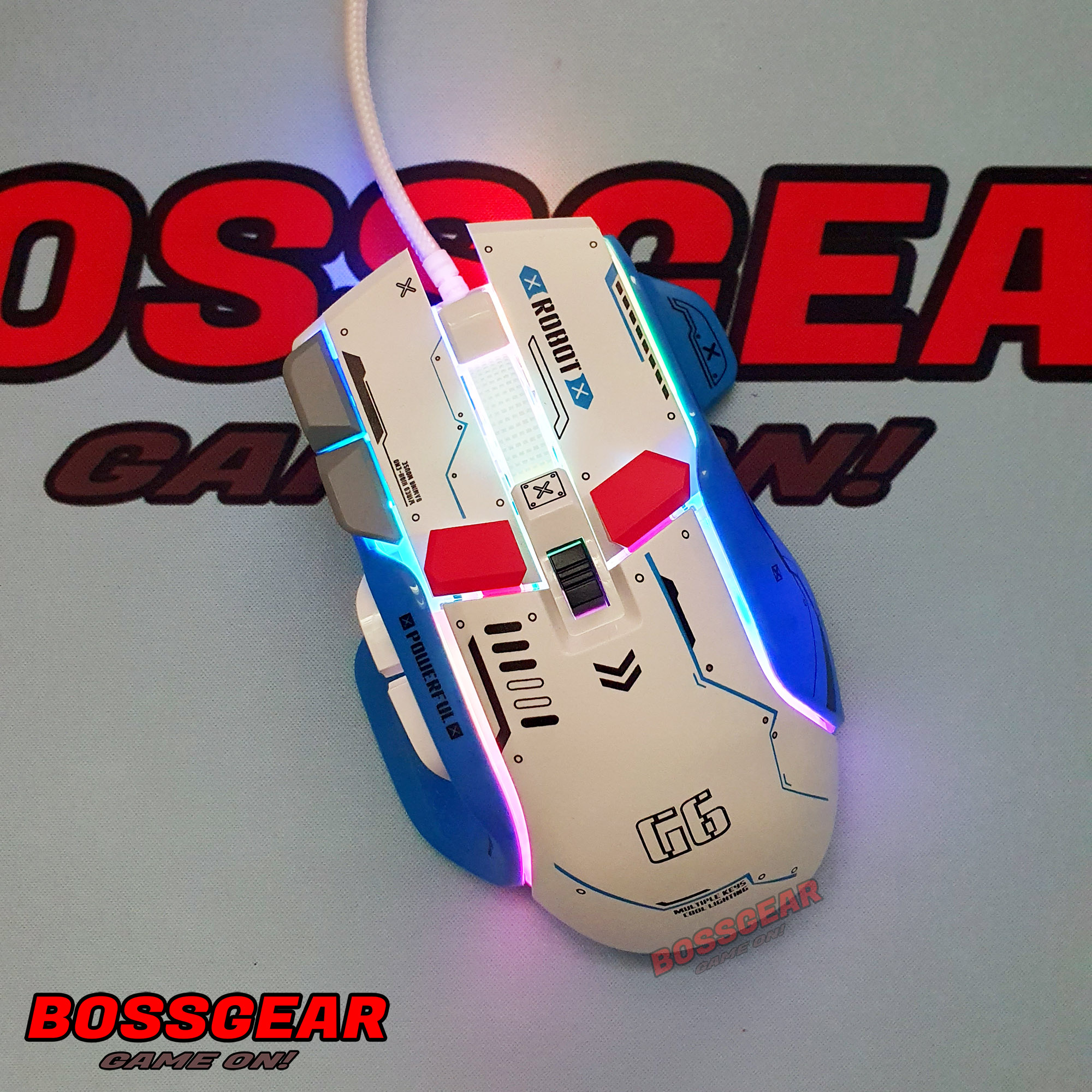 Chuột Gaming ROBOT G6 , LED RGB, 12000 DPI, Có phần mềm Macro