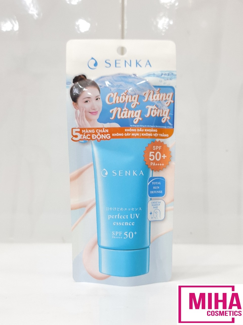 Tinh Chất Chống Nắng Nâng Tông Da Ẩm Mượt SENKA Perfect UV Essence SPF50+ PA++++ 50g Nhật Bản