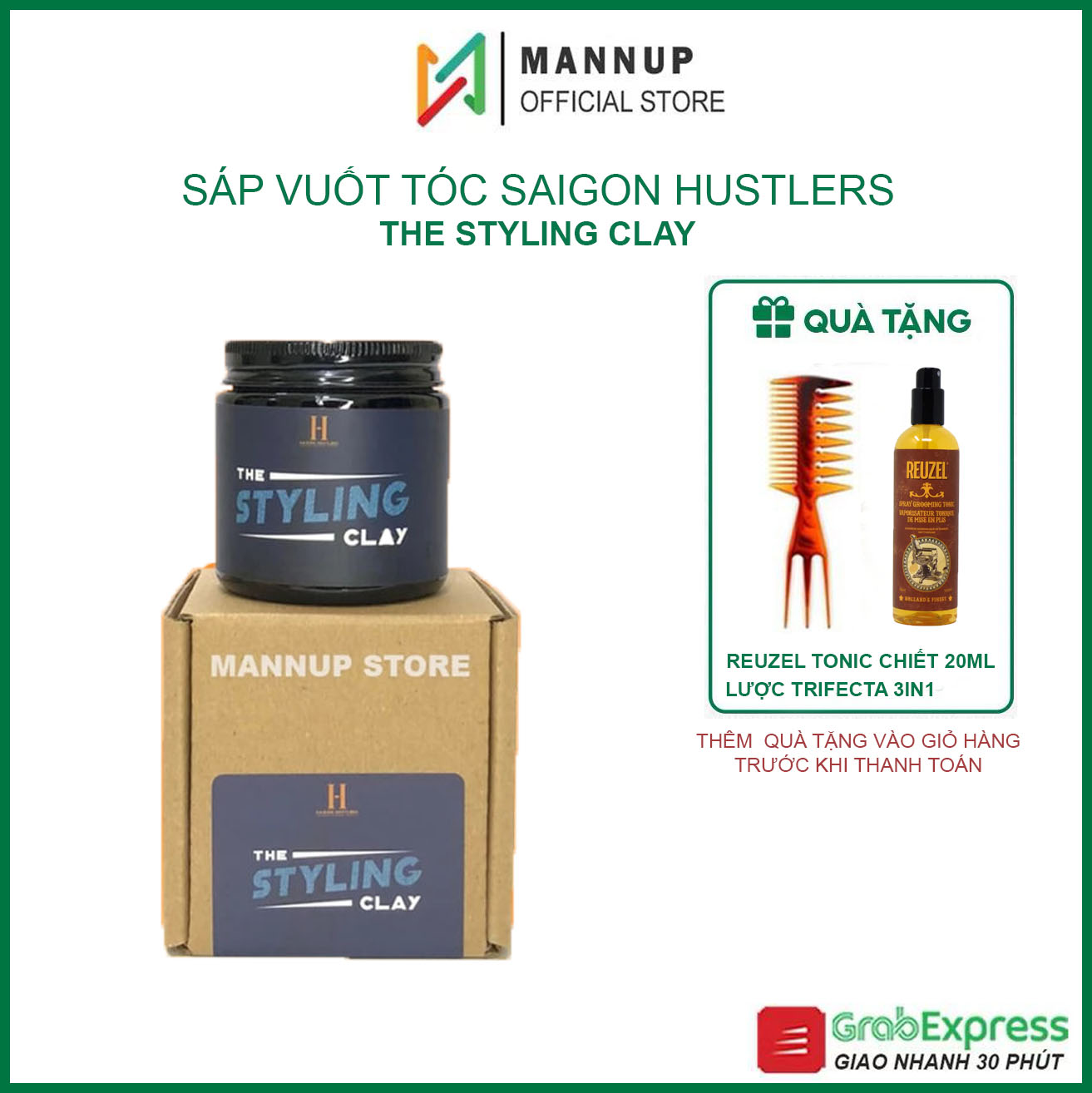 [HCM]Sáp Vuốt Tóc Saigon Hustlers The Styling Clay 100g