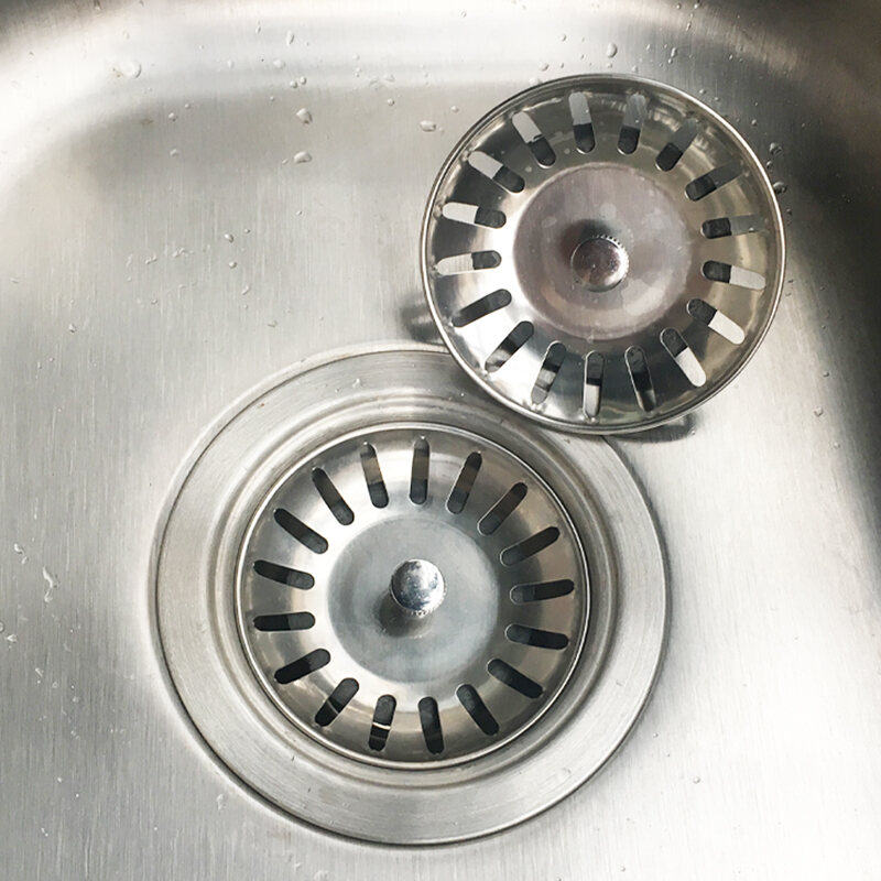 Stainless Steel Dishwasher Strainer - Curved Drain Cover Shape, With Handle