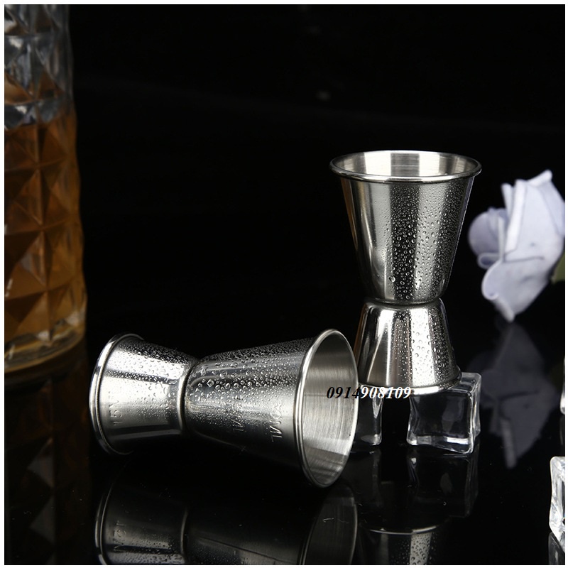 Zigger - ly đong inox 2 đầu inox