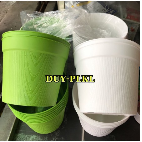 [HCM]COMBO 5 Chậu Nhựa Vân Gỗ Size 15cm x 13cm