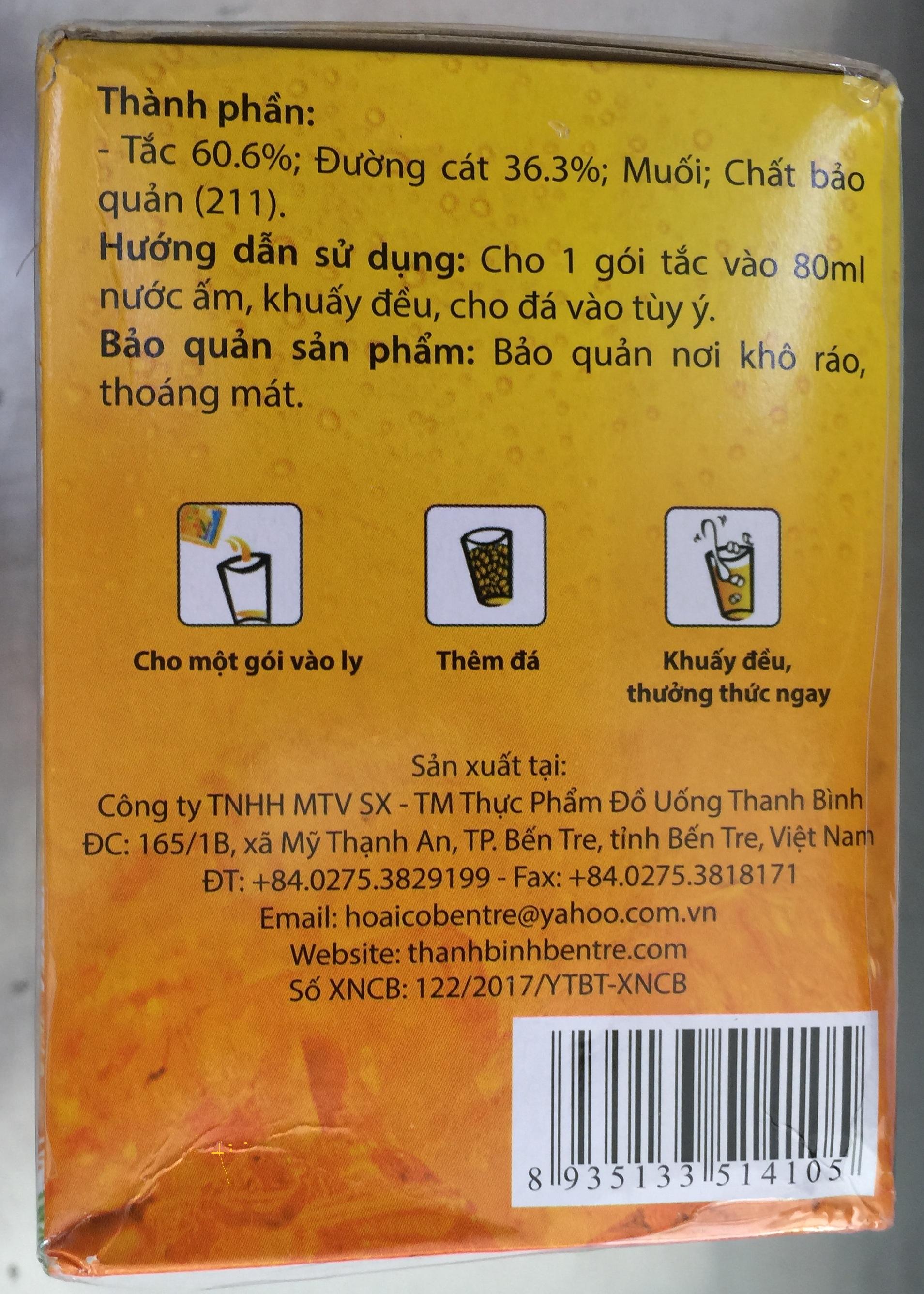 Tắc Xí Muội Thanh Bình 900g