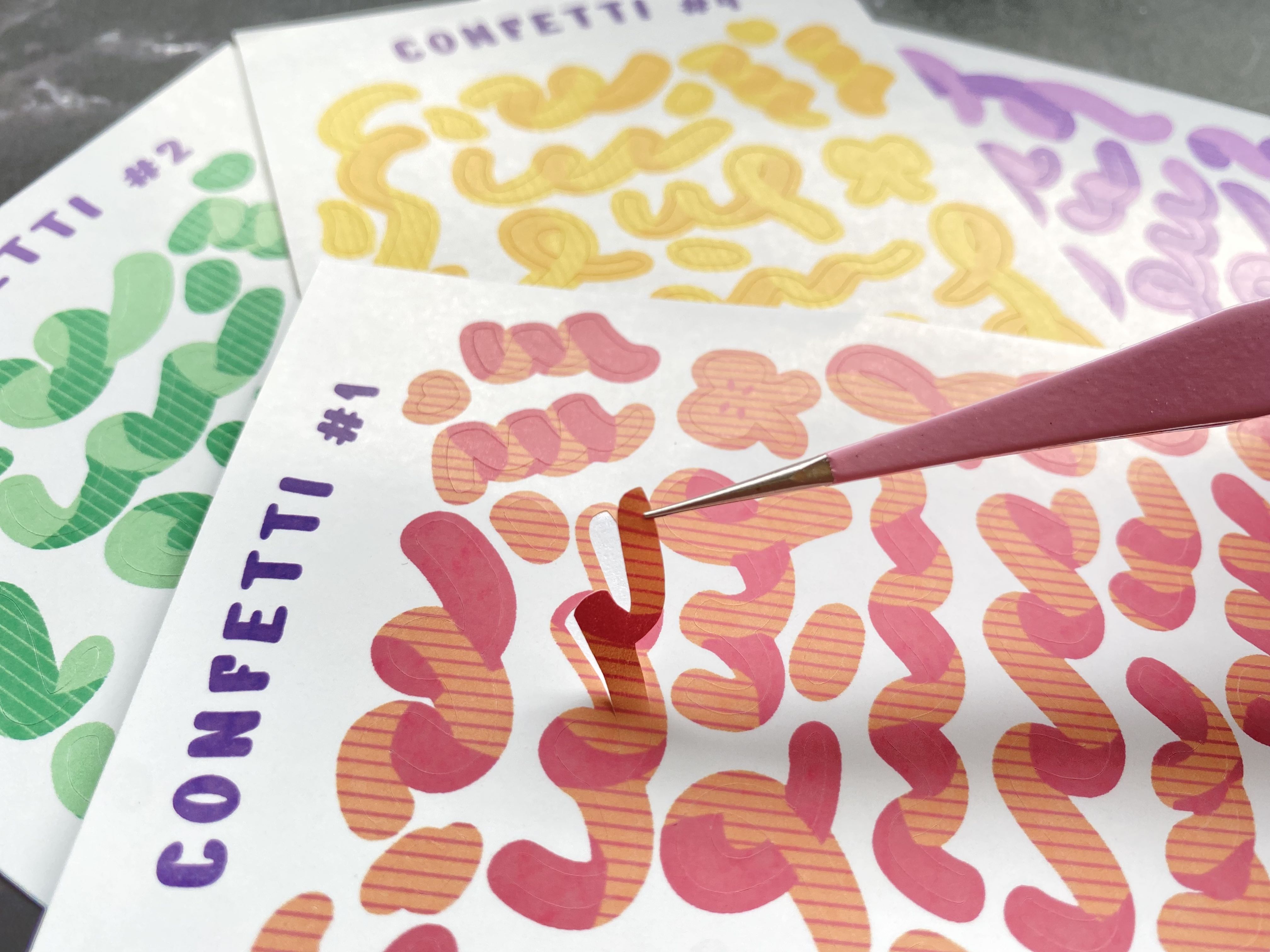 [Confetti #2] Sticker decal confetti hoa giấy #02 _ hanaland