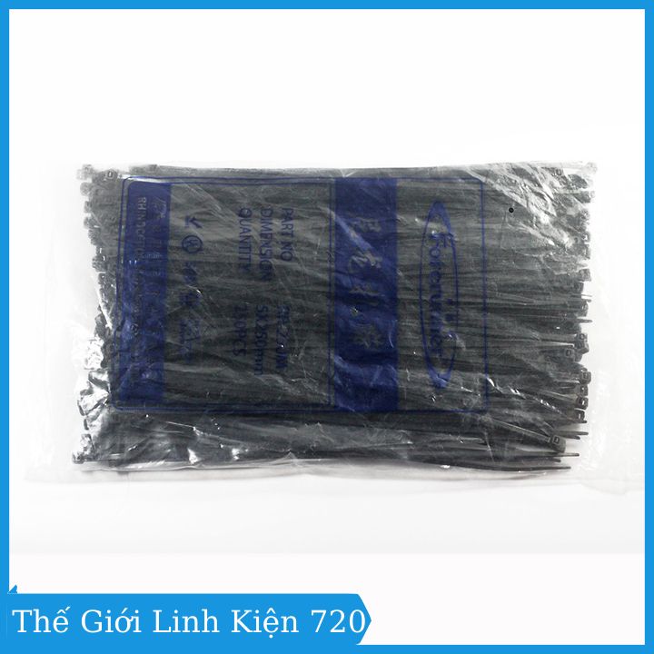 Gói 250pcs dây thít nhựa đen 25cm