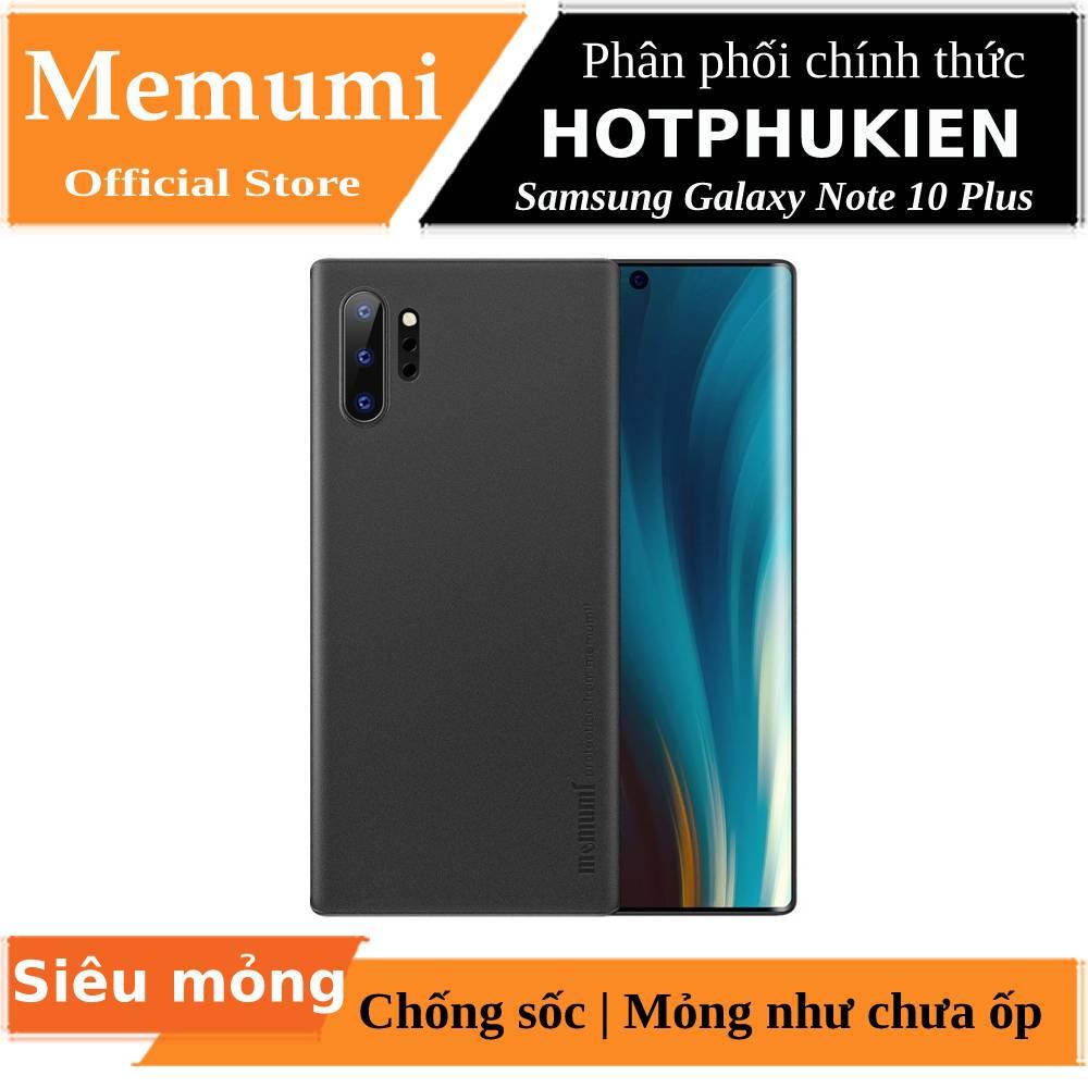 Ốp lưng nhám siêu mỏng 0.3mm cho Samsung Galaxy Note 10 Plus hiệu Memumi có gờ bảo vệ camera - Phân phối bởi Hotphukien