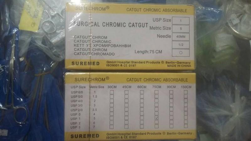 Chỉ phẫu thuật cagut tự tiêu hộp 12 sợi