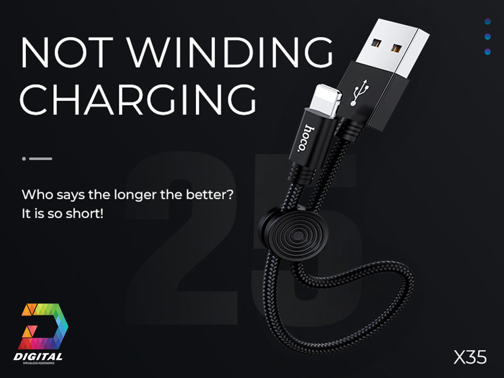 Cáp Sạc Nhanh Hoco X35 Cho iPhone, iPad Chính Hãng