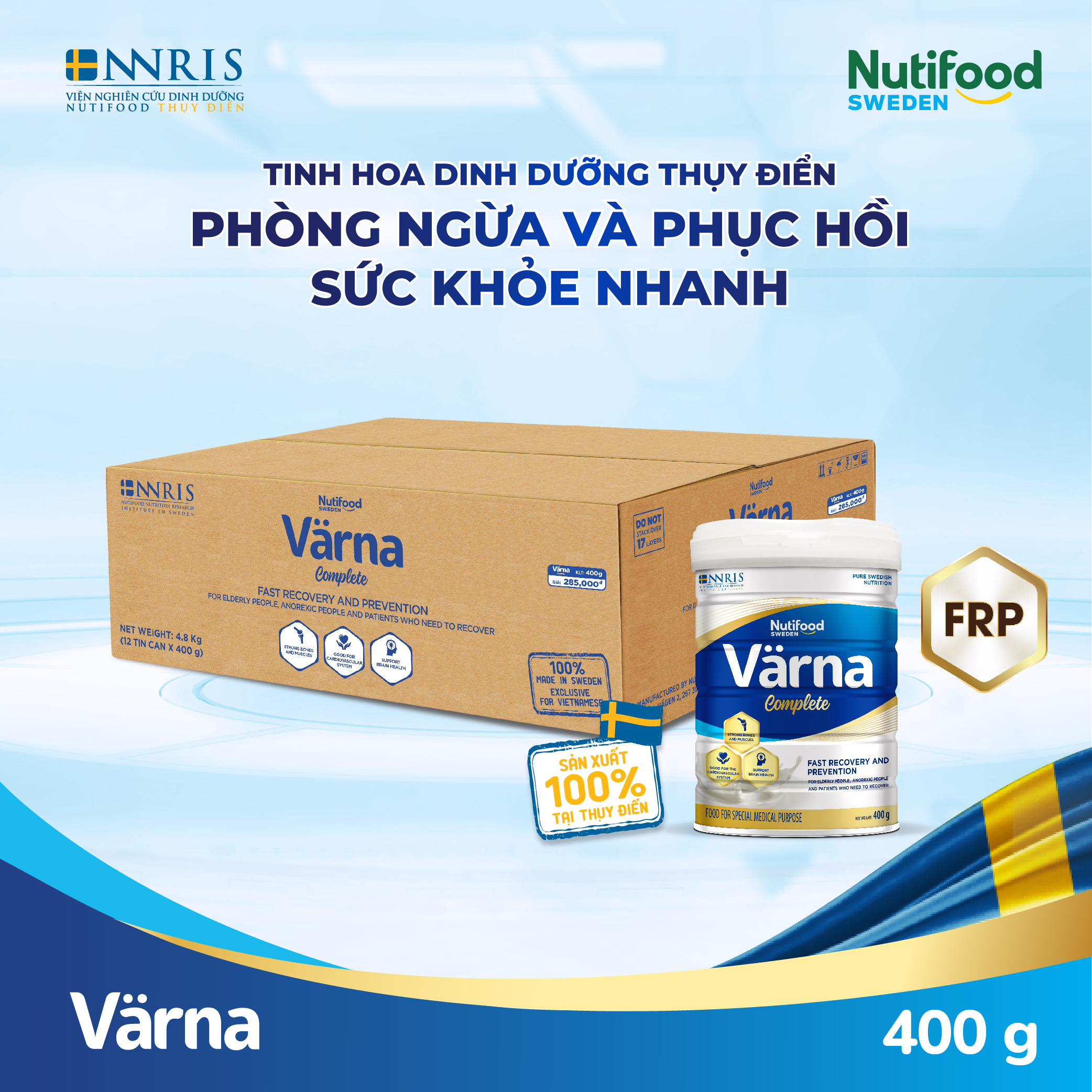 Sữa Bột Värna Complete lon 400g[Ưu đãi vận chuyển]