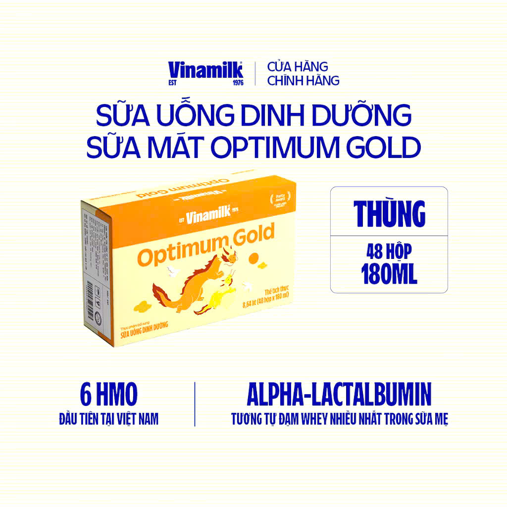 THÙNG 48 HỘP SỮA BỘT PHA SẴN OPTIMUM GOLD 180ML