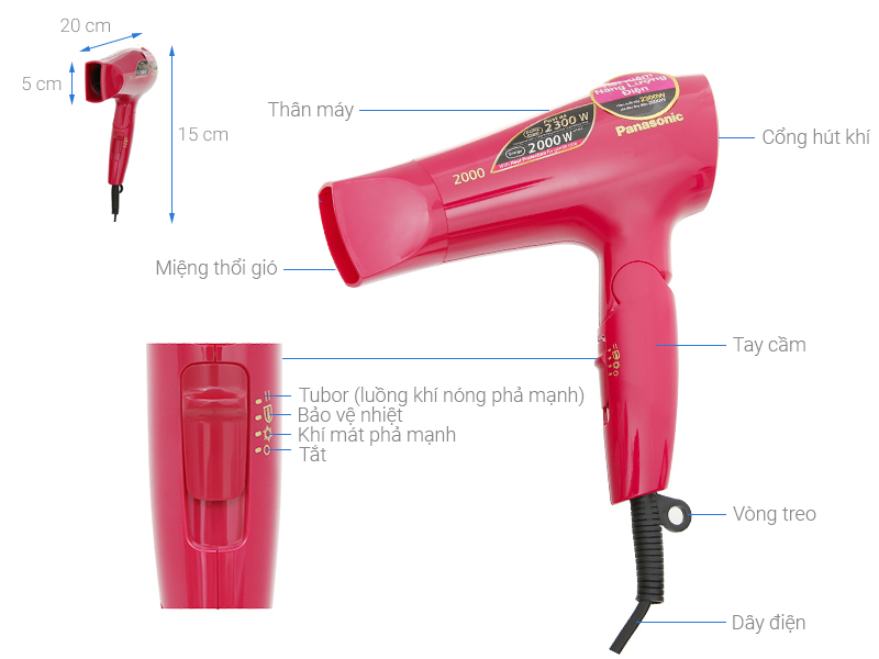 Máy sấy tóc Thái Panasonic EH-ND64-P645 2000W (Giá áp dụng giao tại HN, HCM& các tỉnh liên hệ shop)