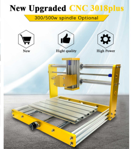 Combo máy cnc 3018 pro max nâng cấp 3018 plus khắc với 300/500w con quay cnc gỗ router cắt pcb xay laser khắc
