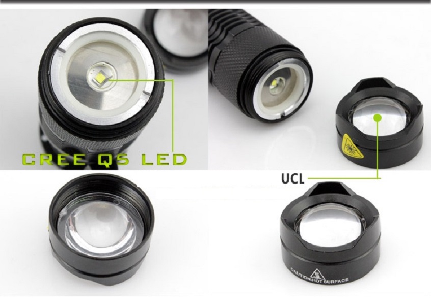Đèn pin mini Cree Q5 ( đã có pin và sạc )