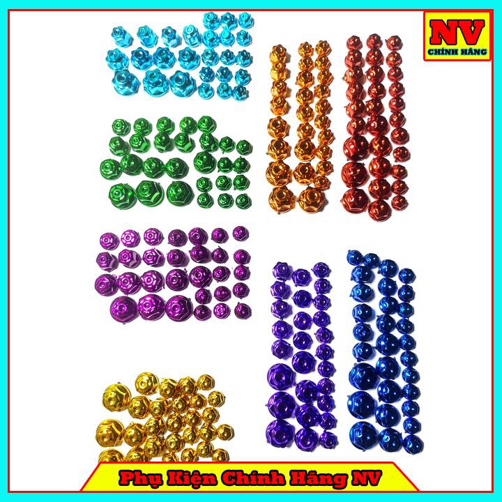 Nắp Chụp Ốc Trang Trí Xe Máy Nhiều Màu