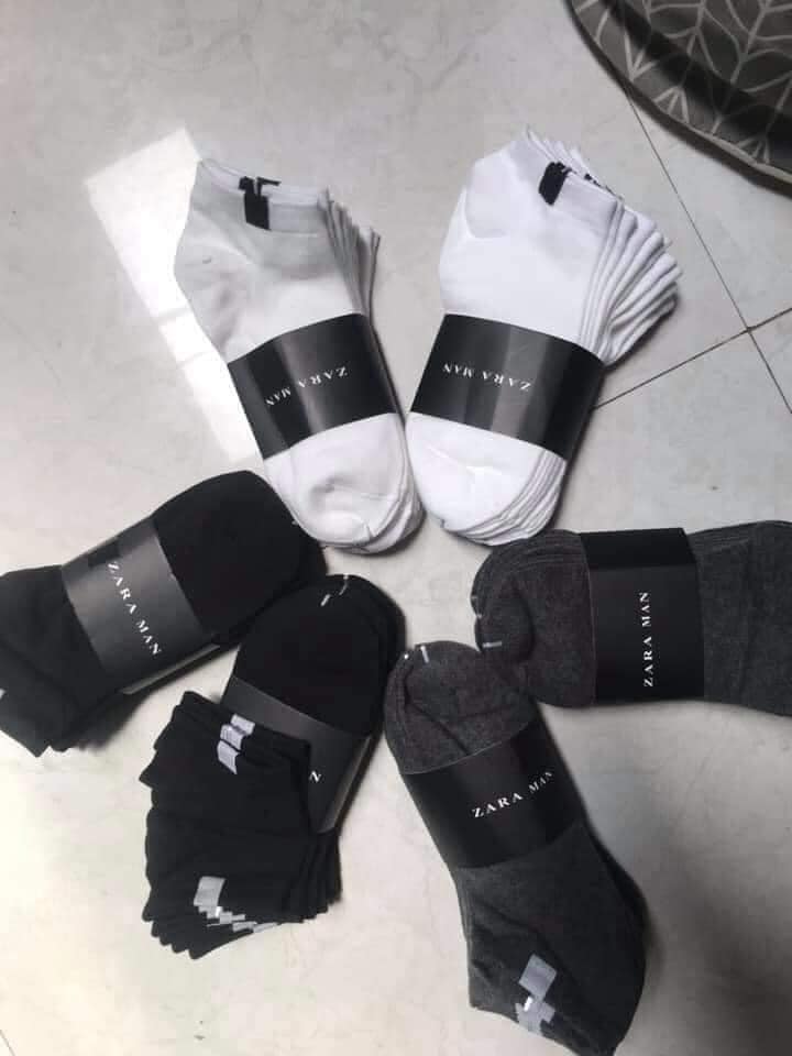 [QÙA TẶNG]Combo 10 đôi tất nam cổ ngắn Za.ra Man