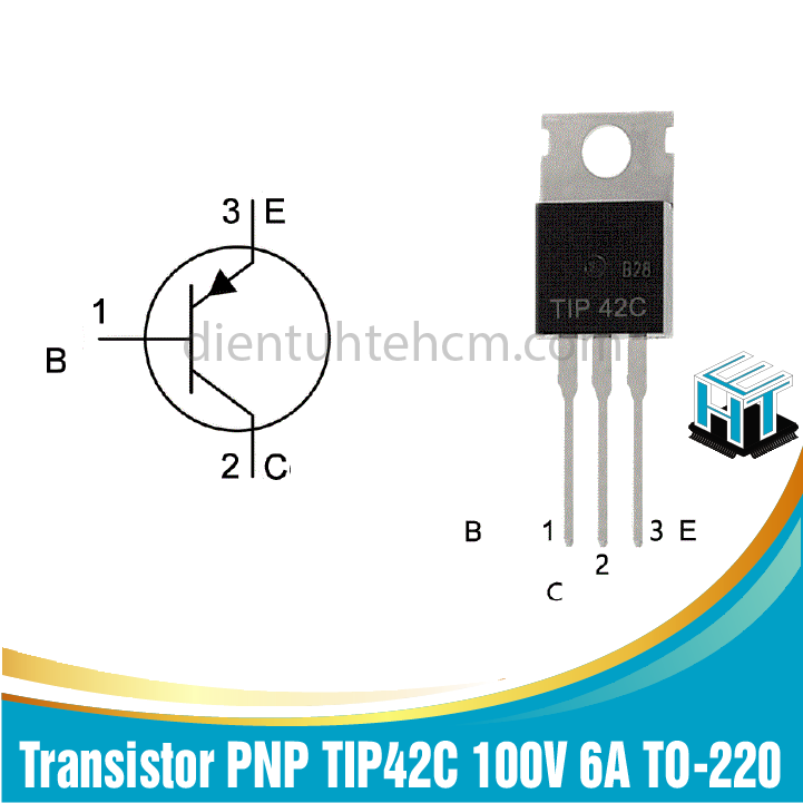Combo 4 con Transistor công suất PNP TIP42C 100V 6A TO-220 3L