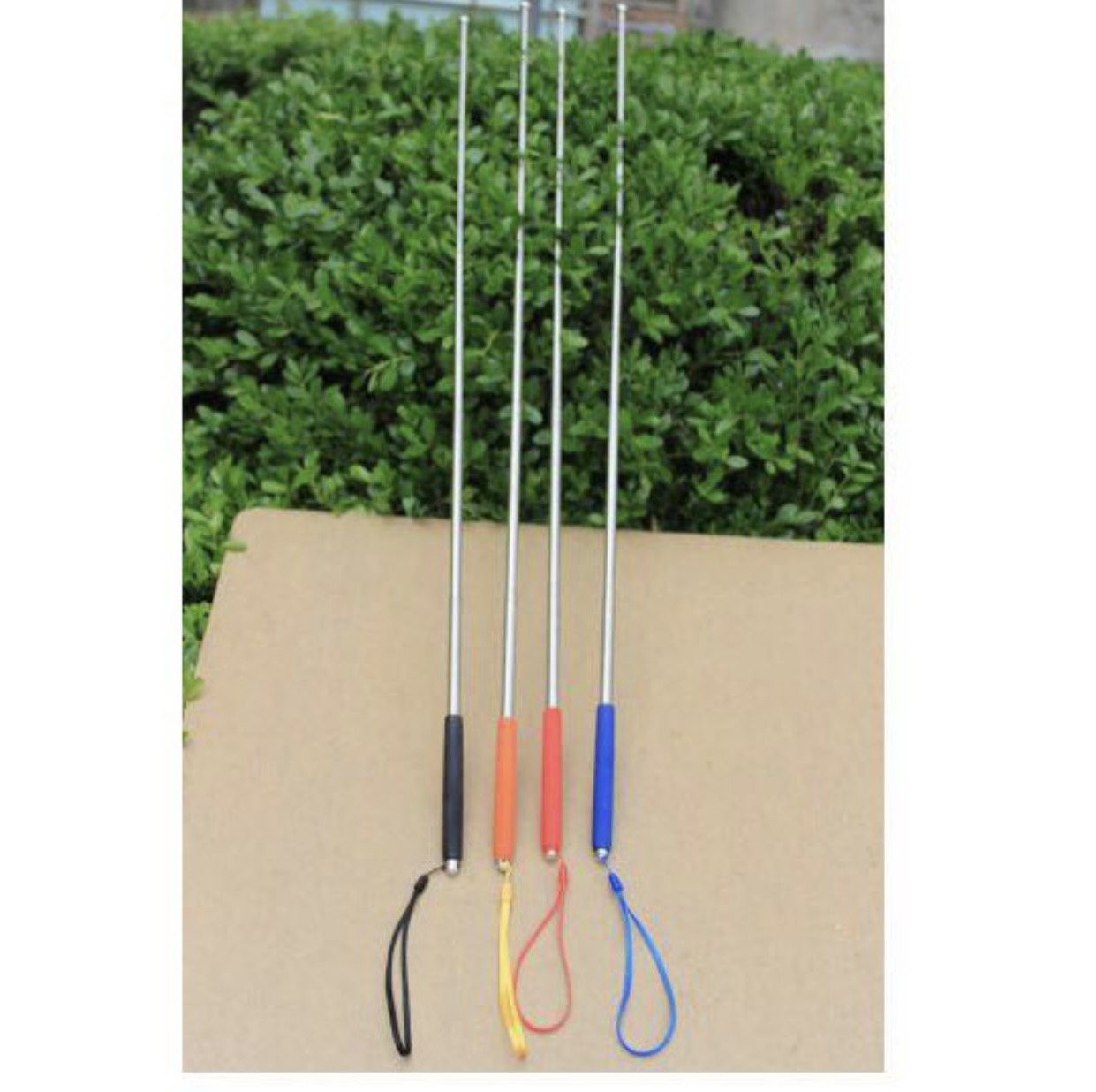 Que Chỉ Bảng Inox 1 Mét Đầu Bọc Cao Su