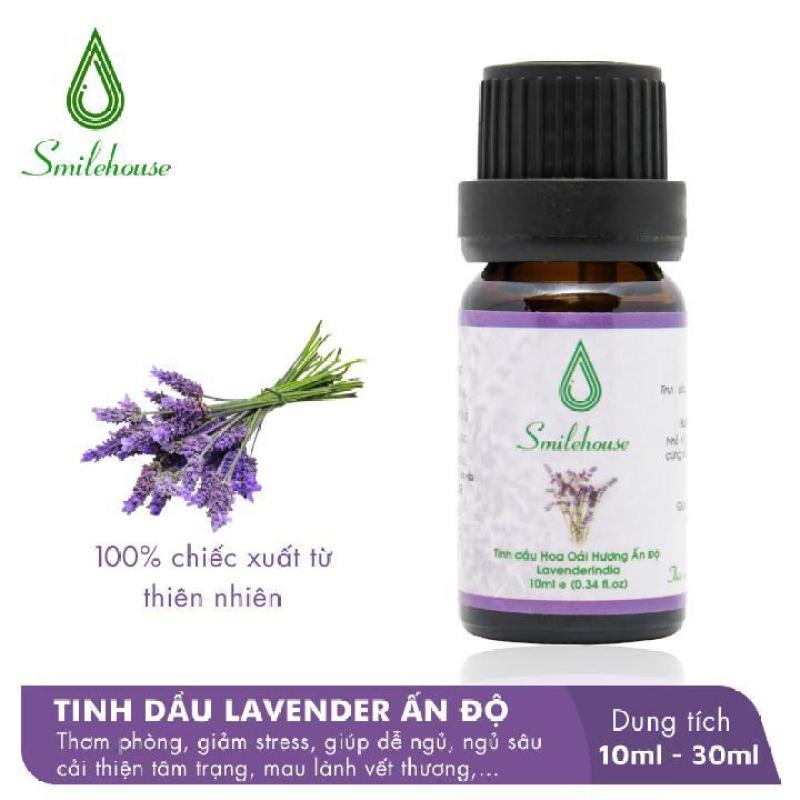 Tinh Dầu Thiên Nhiên Lavender Ấn Độ Smilehouse, giảm căng thẳng, thơm phòng, xua đuổi con trùng độc hại, tốt cho sức khỏe cao cấp