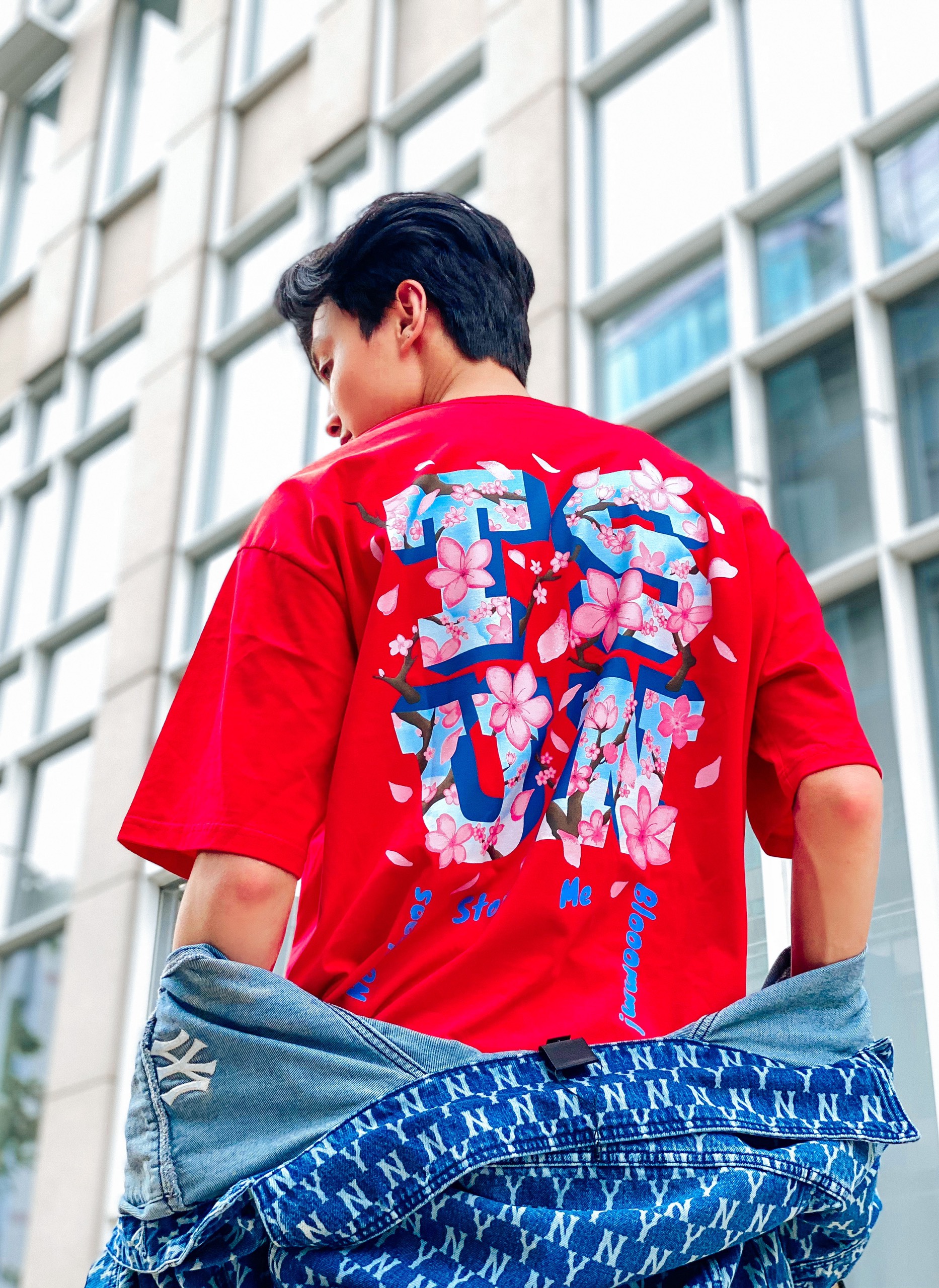 Áo thun TSUN Blossom Flower Tee - Red - Unisex