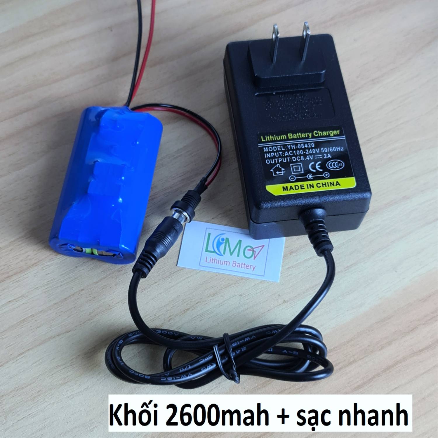 Khối pin 2s 7.2v - 8.4v pin lithium 2s 8.4v được đóng từ cell pin 18650 + mạch bảo vệ 2s cân bằng