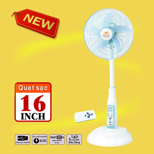 quạt sạc tích điện Honjanda HJD- FL602