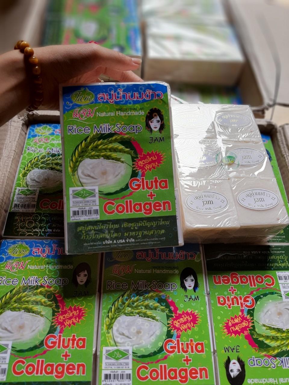 COMBO 12 CỤC XÀ PHÒNG CÁM GẠO THÁI MẪU JAM