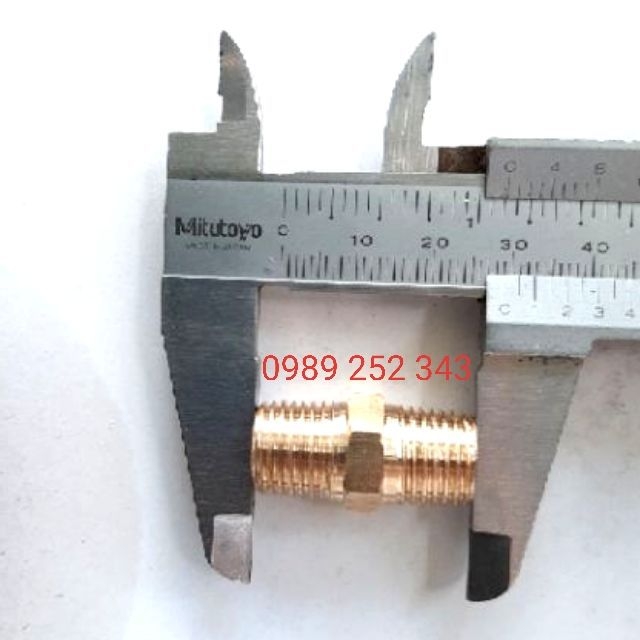 Nối 2 Đầu ren 13mm thau 100% đồng thau .