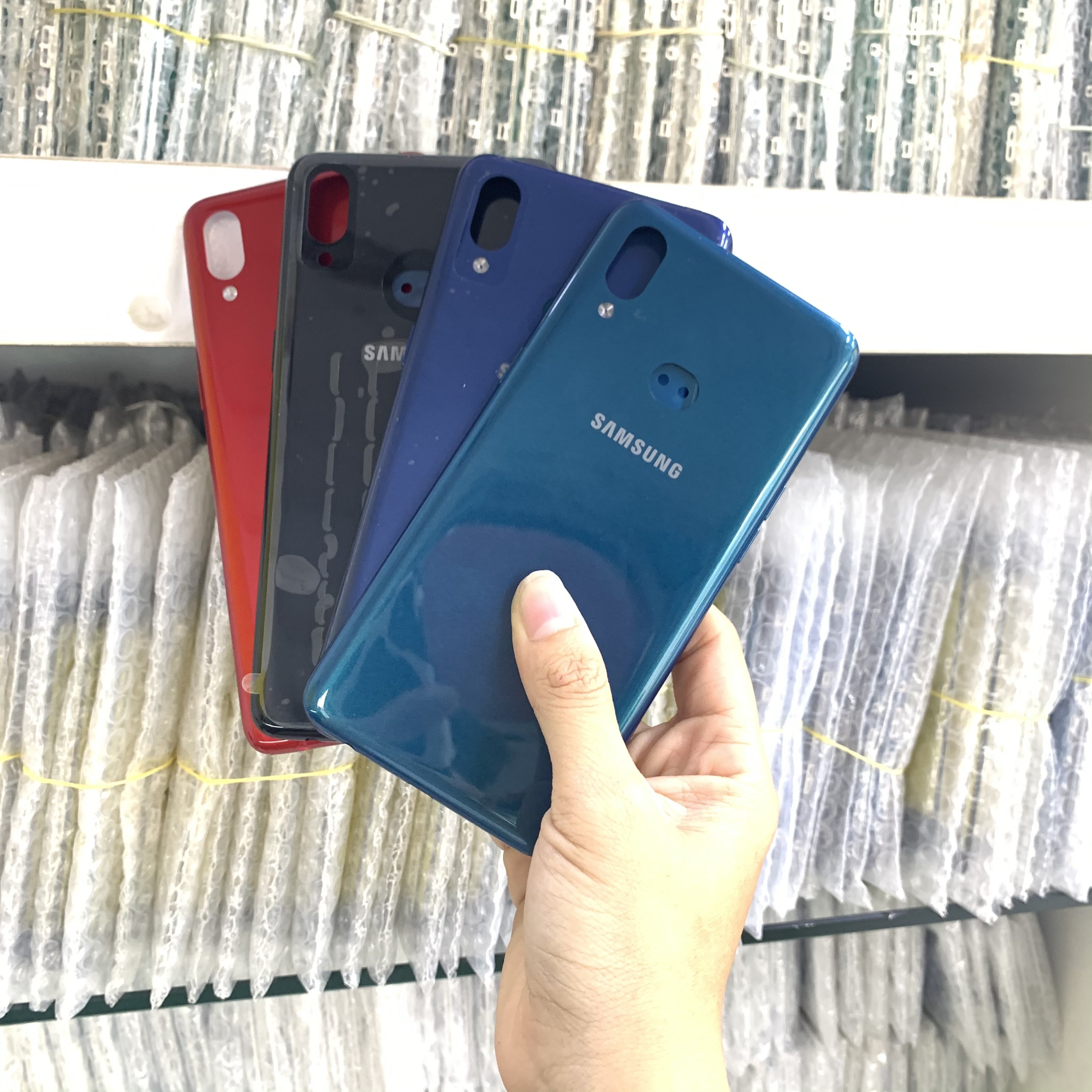 VỎ SƯỜN + KHUNG MÀN HÌNH SAMSUNG A10S ZIN ( FULL BỘ NÚT ,SƯỜN, LƯNG, KHAI SIM ) - TẠI LINH KIỆN NAM VIỆT