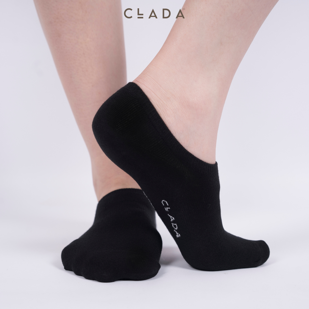 Tất Lười Cotton CLADA Essential - Đen