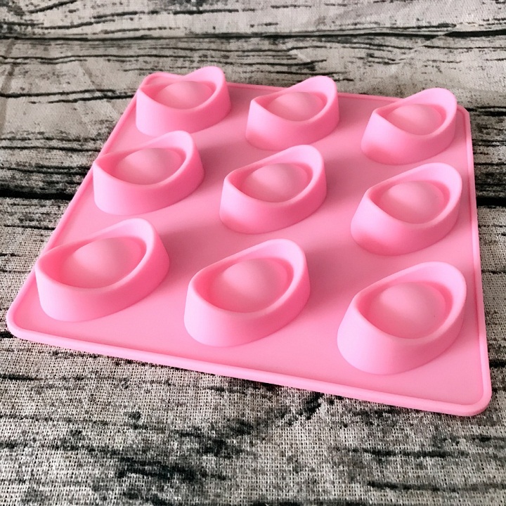 KHUÔN BÁNH RAU CÂU SOCOLA SILICON 9 THỎI VÀNG