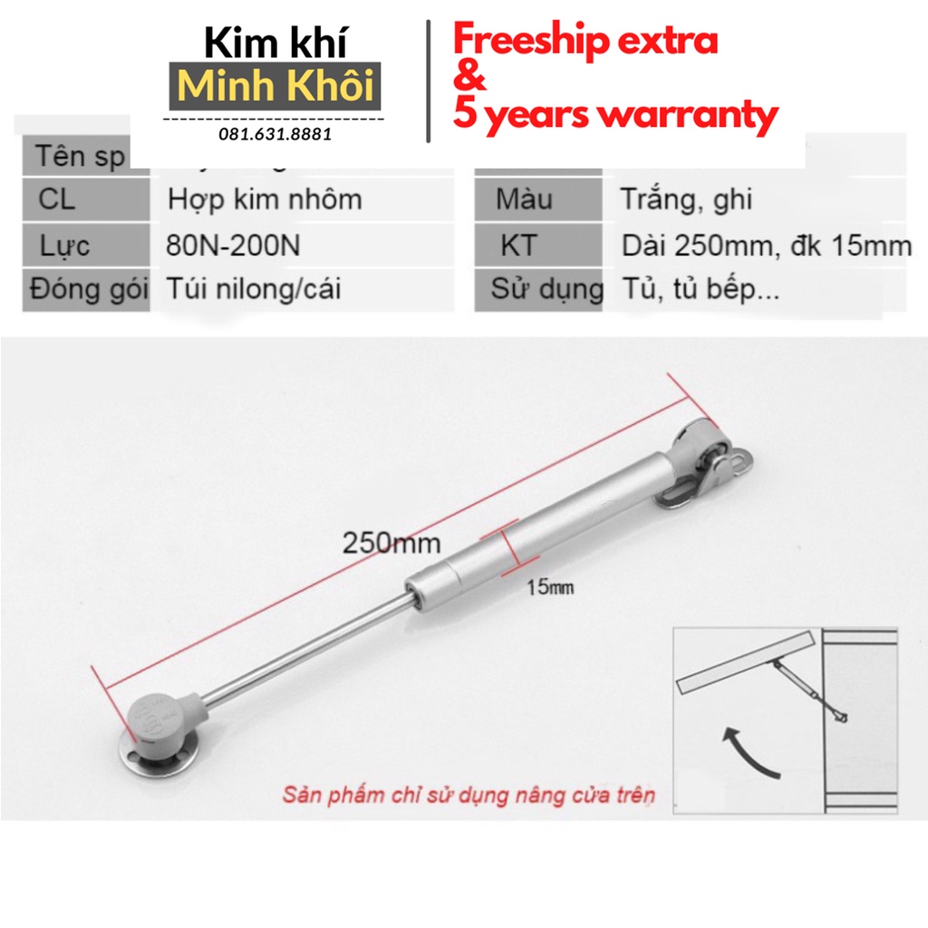 Tay nâng chống cánh tủ piston nâng cánh tủ bếp hất lên