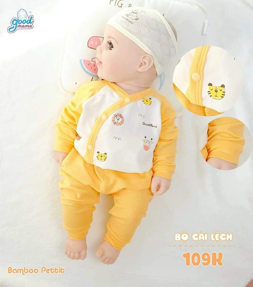 Bộ sơ sinh bamboo petit Goodmama cho bé