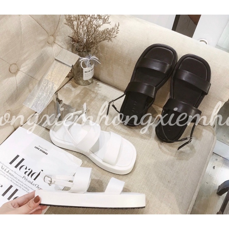 DÉP  SANDAL CNK HOT 2 MÀU ĐEN VÀ TRẮNG