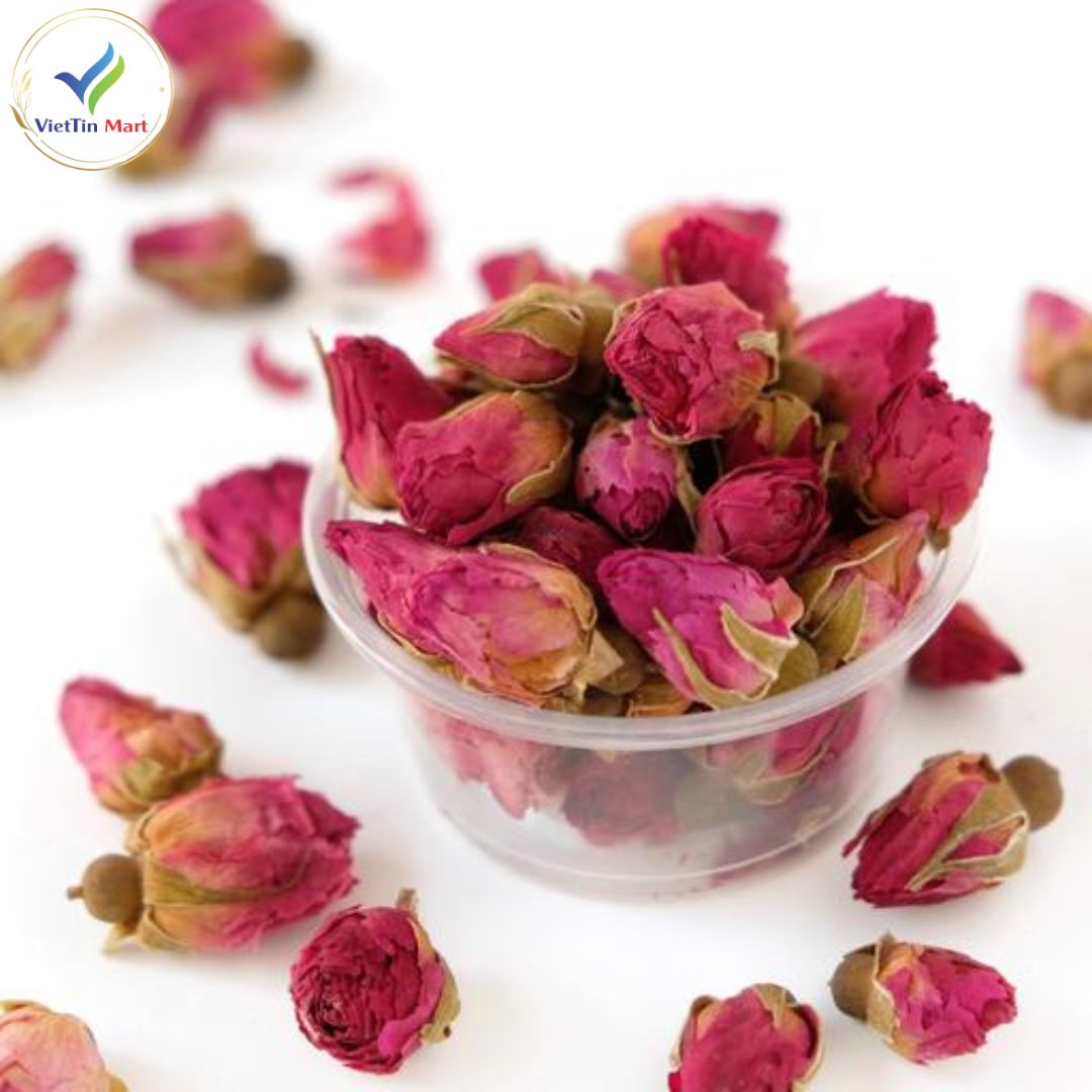 100G [ Lonpet] Nụ Hoa Hồng Đà Lạt  (Nguyên Nụ, Khô, Thơm, Đẹp)