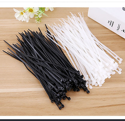 Set 100 B39 dây rút nhựa size 150 X 2.5MM (hai màu trắng đen) NXNDB39