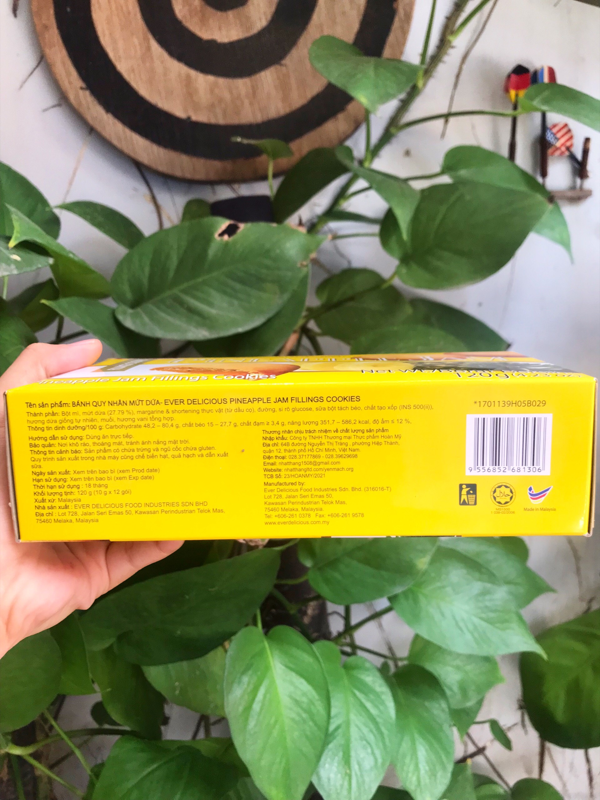 Bánh Quy Nhân Mứt Dứa Ever Delicious Cookies (Hộp 120g)