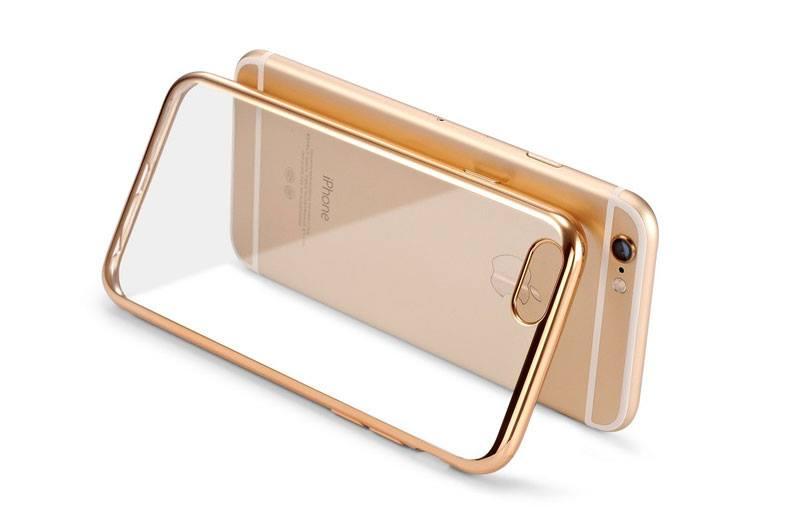 Ốp lưng điện thoại Iphone 6 Plus viền vàng