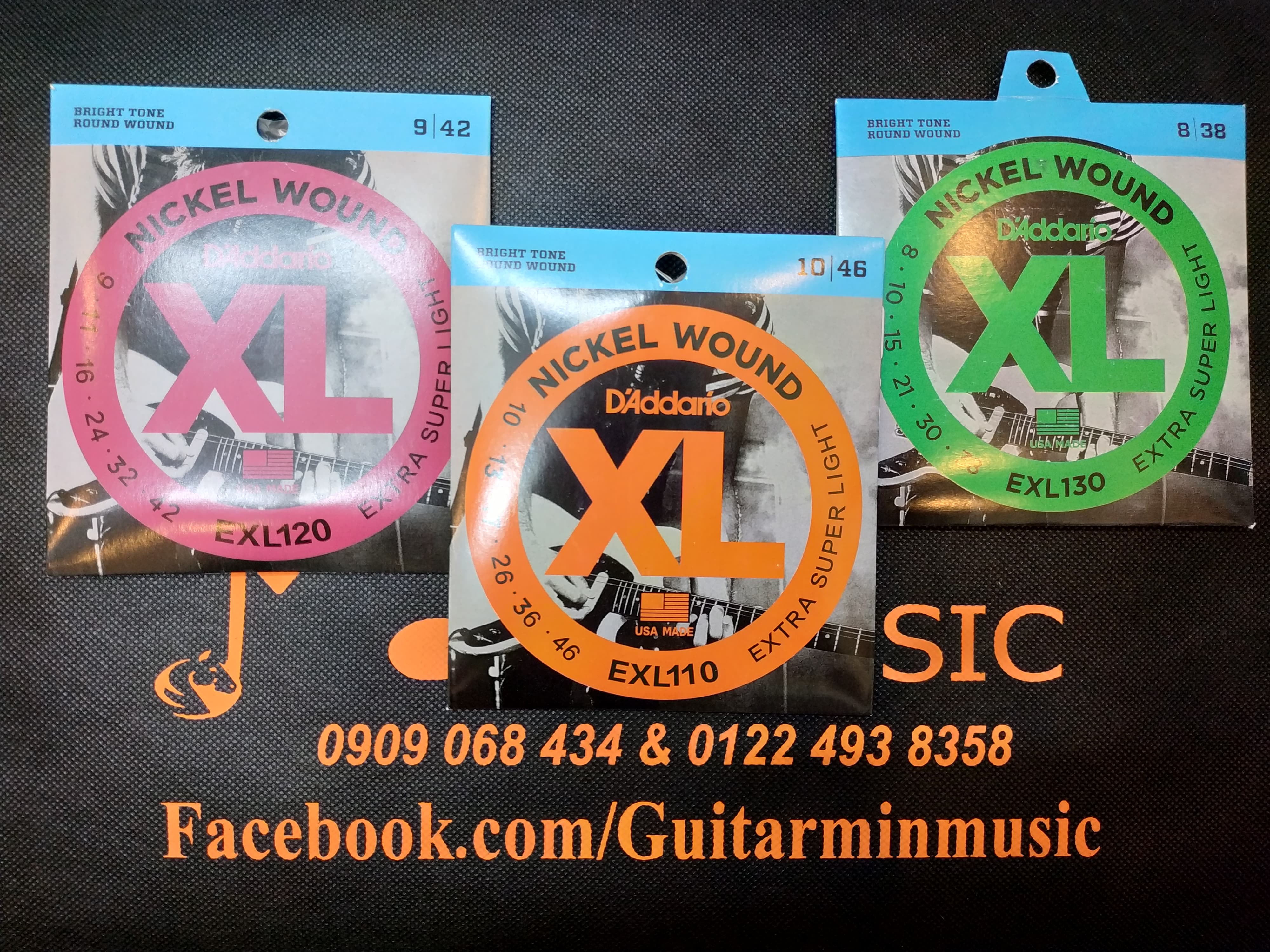 Dây đàn guitar điện , guitar electric (D'Addario EXL110)