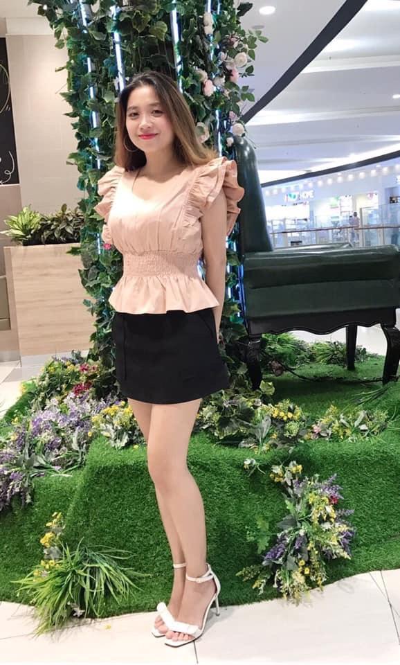 Áo Voan Kiểu Cổ Tim Phối Tay Kiểu Cánh Tiên Kêt Hợp Bo Eo Kèm Thắc Nơ Lưng Nữ Tính TTS0742