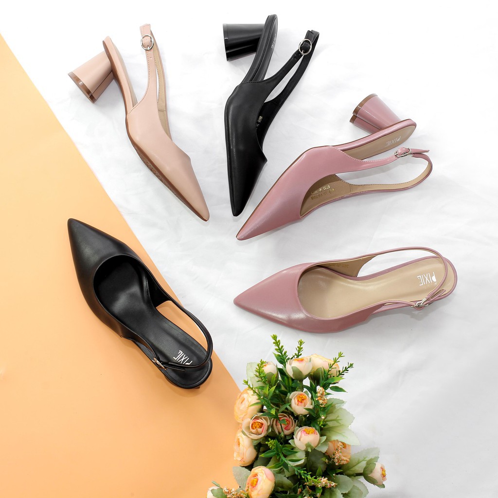 Giày Cao Gót 5cm Sling Back Hở Gót Pixie X561