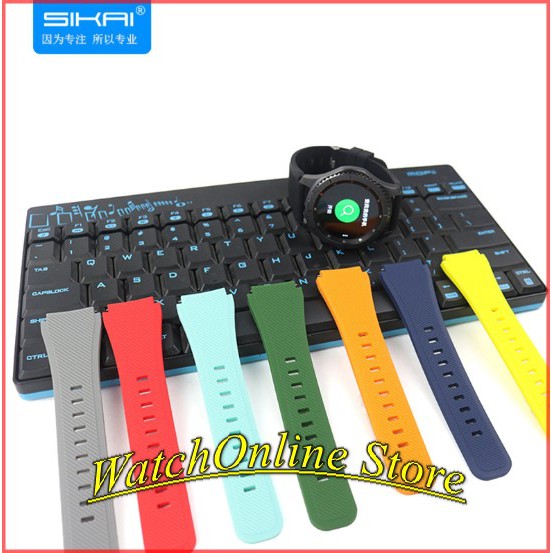 Dây silicon sikai vân sần amazfit stratos/pace /gear s3/ ticwatch pro.....