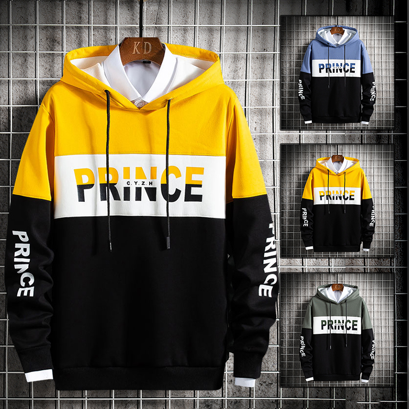 [ Voucher Giảm 50% ] Áo Hoodie Nỉ Thu Đông Có Mũ Họa Tiết Chữ PRINCE Phối Màu Nổi Bật Phong Cách Trẻ Trung Cá Tính Sành Điệu Shiny Sunday MEN TOP 174