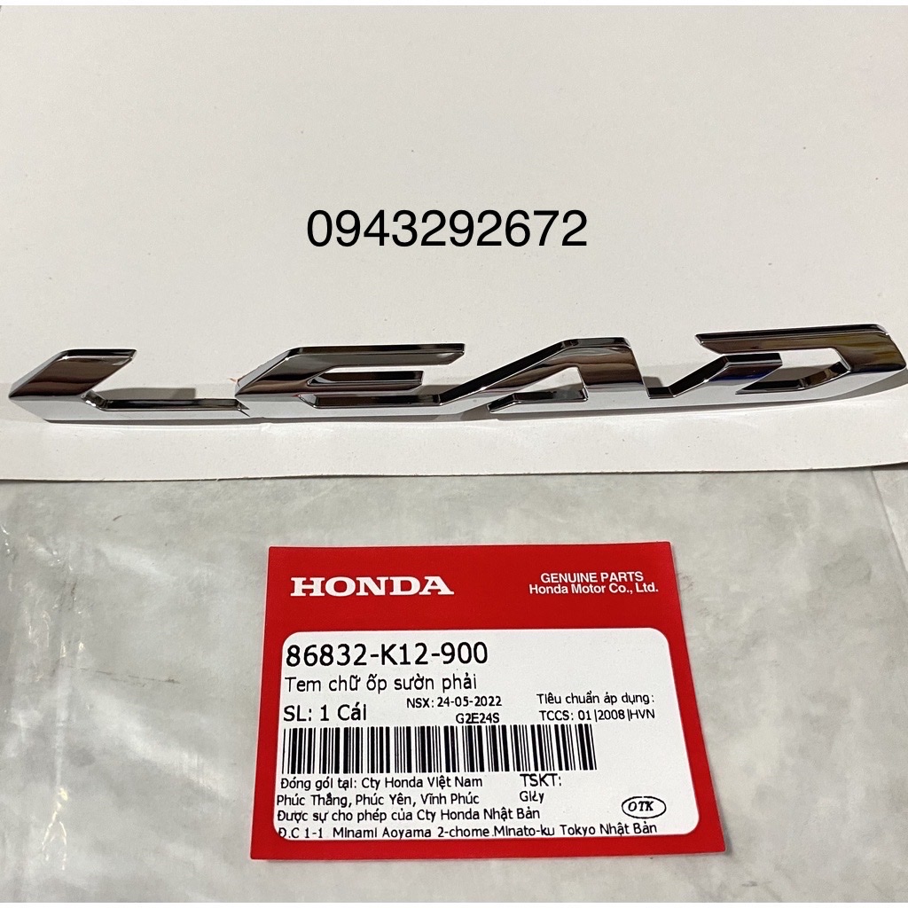 Tem sườn chữ lead 125 honda