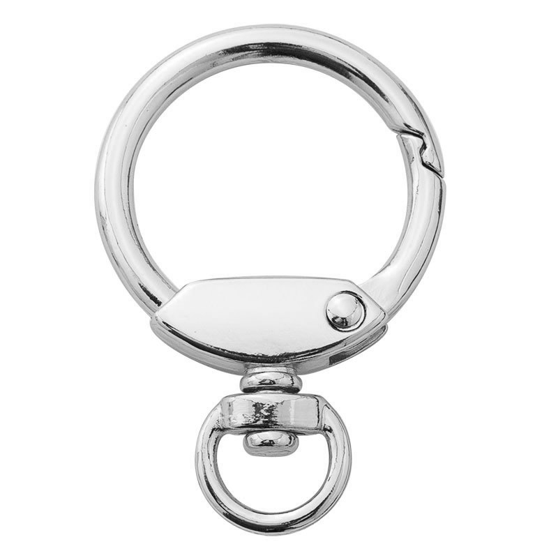 Keychains carabiner circular metal eyelets tuck mini keychain ring
