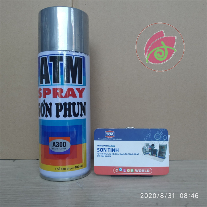 Sơn xịt ATM hoặc WIN màu bạc A300