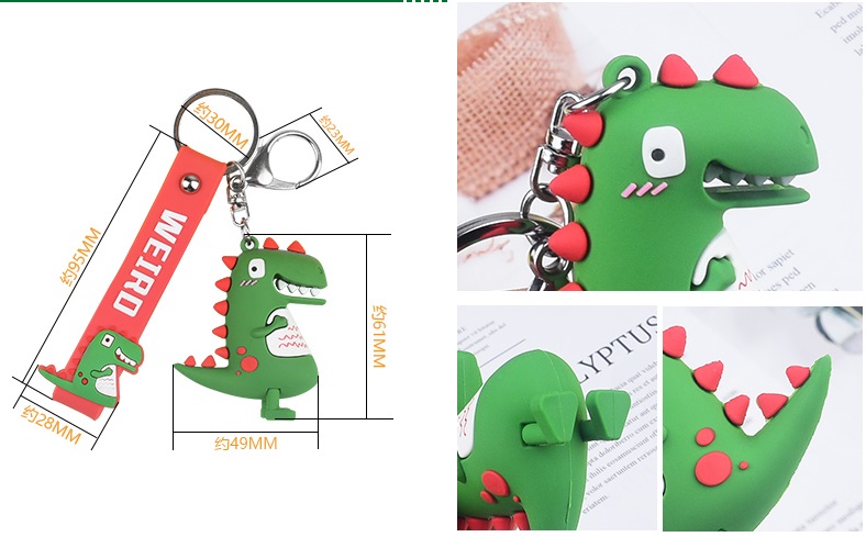 Móc khóa khủng long dễ thương